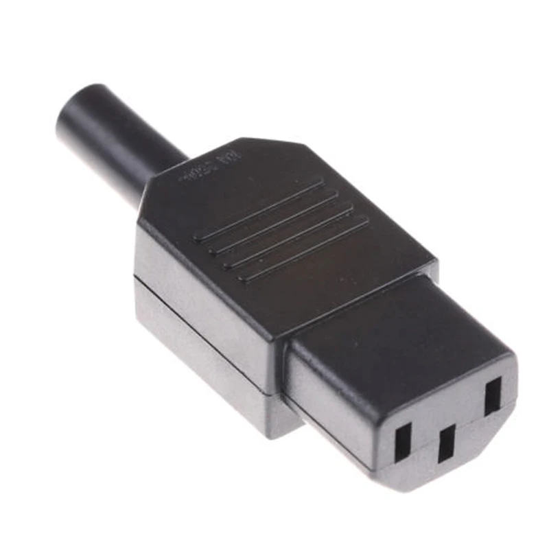 10 шт. новинка оптовая продажа цена 10A 250V черный IEC C14 мужской вилка подключения C13
