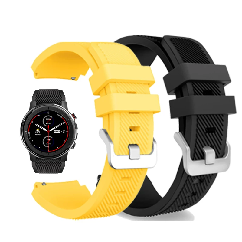 Для Huawei GT GT2 ремешок для Huami Amazfit Stratos 3 2 S Pace Band 22 мм Samsung Galaxy watch 46 Gear S3 силиконовый