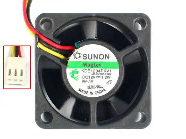 Вентилятор охлаждения сервера SUNON KDE1204PKV1 MS.B2367.F.GN 12 В постоянного тока 1 2 Вт 40x40x20