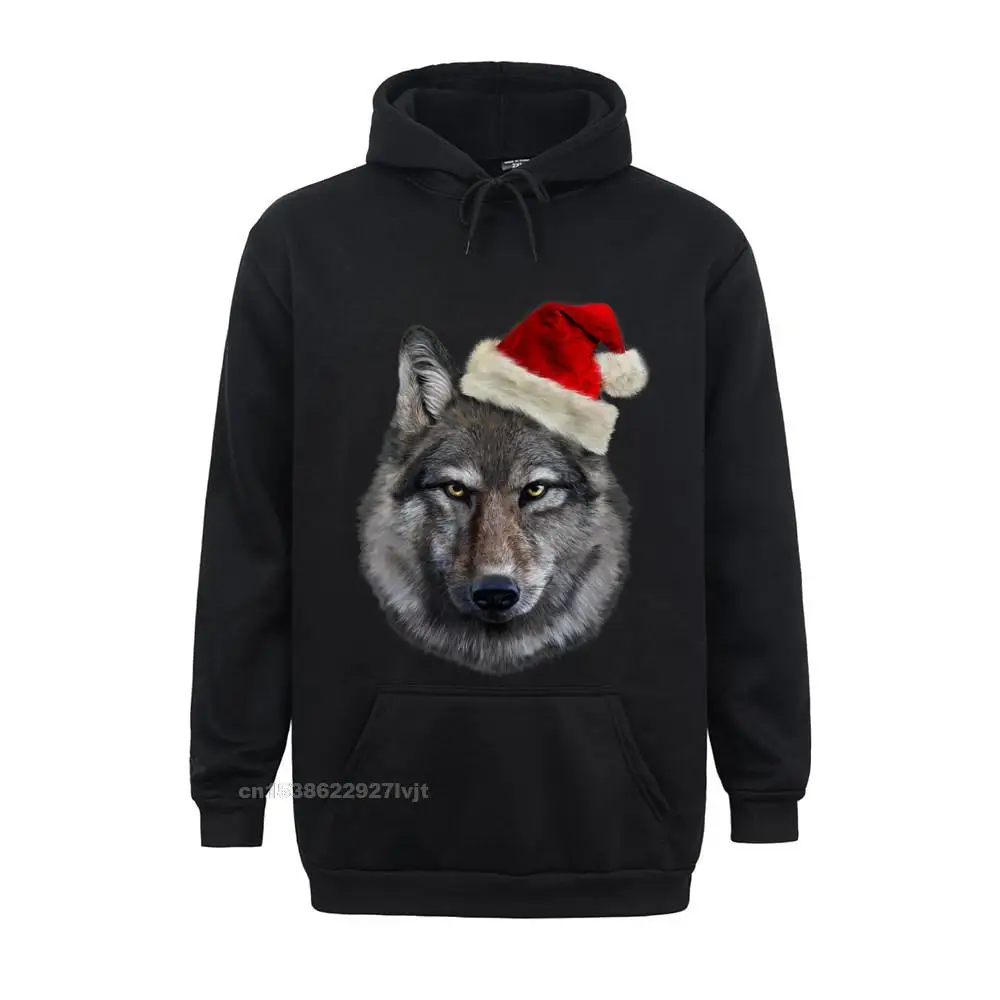Hoodie Timber Wolf In Santa Hat Every Day Is Christmas Cotton Mens Hoodies Men Design Hoodie Rife Crazy