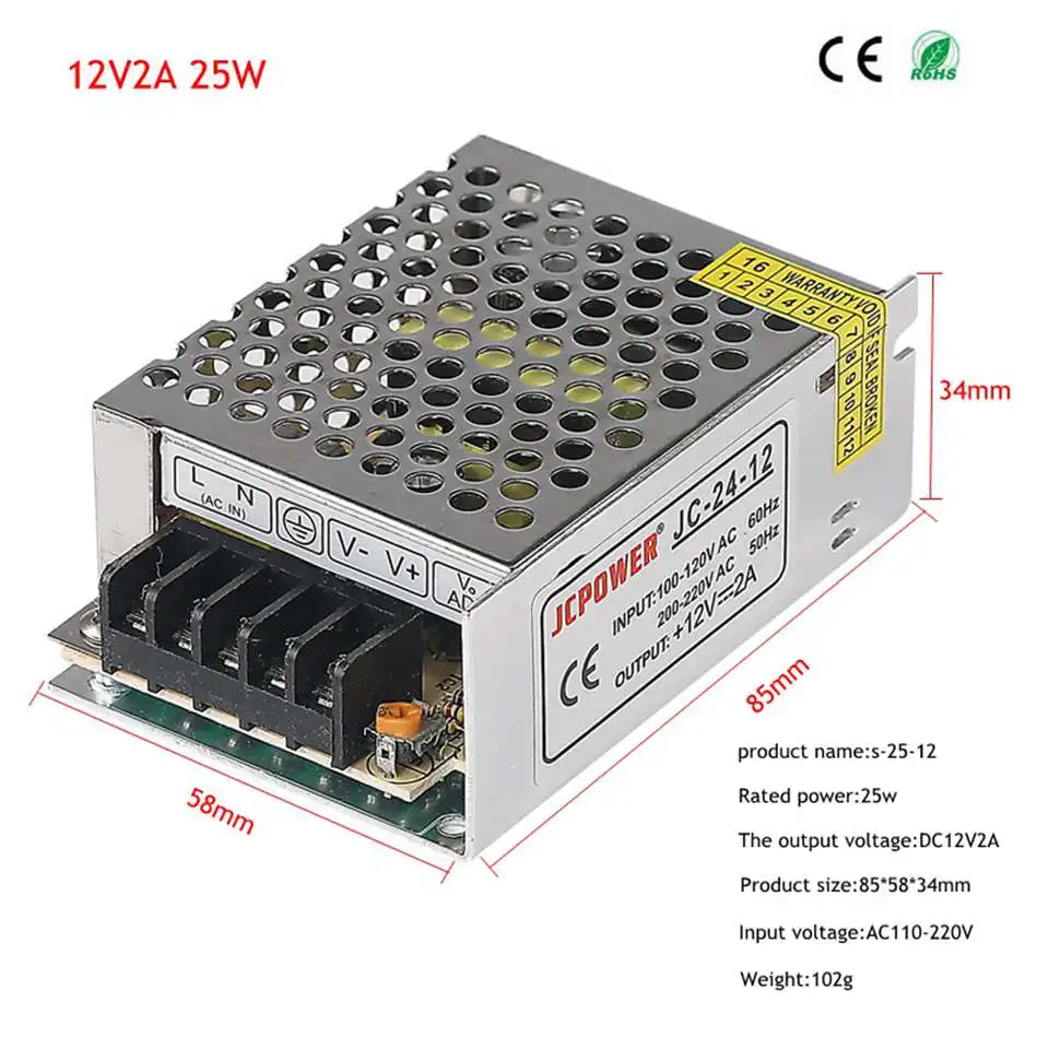 Питание DC5V12V24V 1A 2A 3A 5A 10A 12A 15A 30A 40A светильник ing трансформатор для Светодиодные