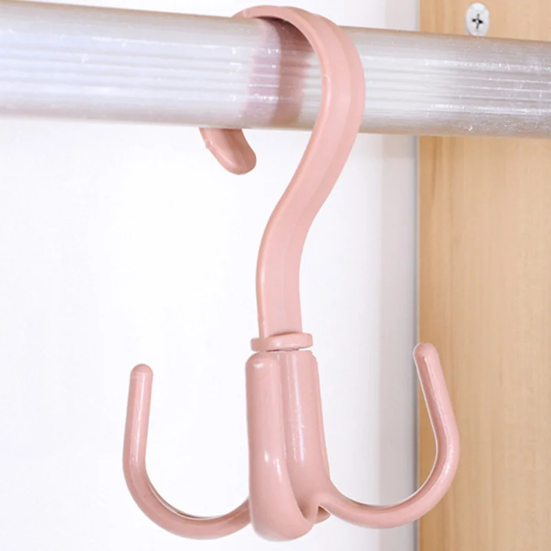 Креативный вращающийся крючок с четырьмя крапанами многофункциональный