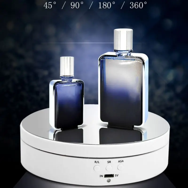

3 Speeds Electric Rotating Display Stand Mirror Turntable Jewelry Holder Battery
