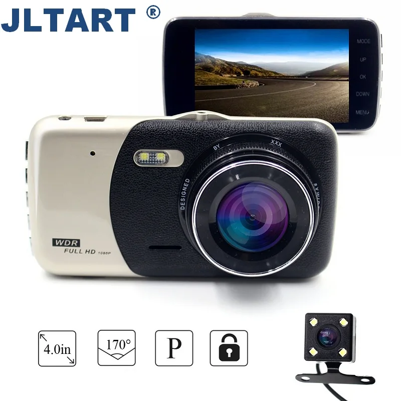 Автомобильный видеорегистратор с двумя объективами 4 дюйма 1080P 150