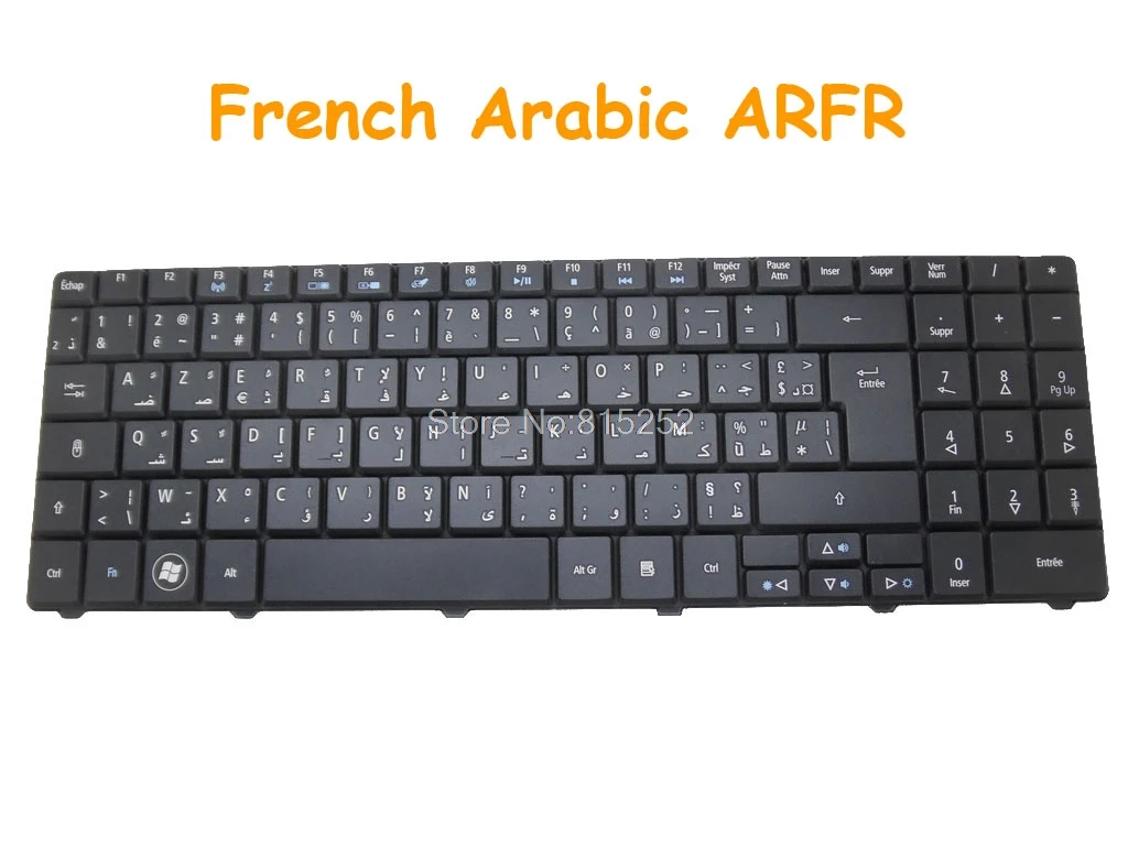 AR FR Клавиатура для ACER E525 V109902AS5 V109902AK5 V109902AS2 V109902AK2 9Z.N2M82.B2A 9Z.N2M82.B0A 9Z.N2M82.B2M
