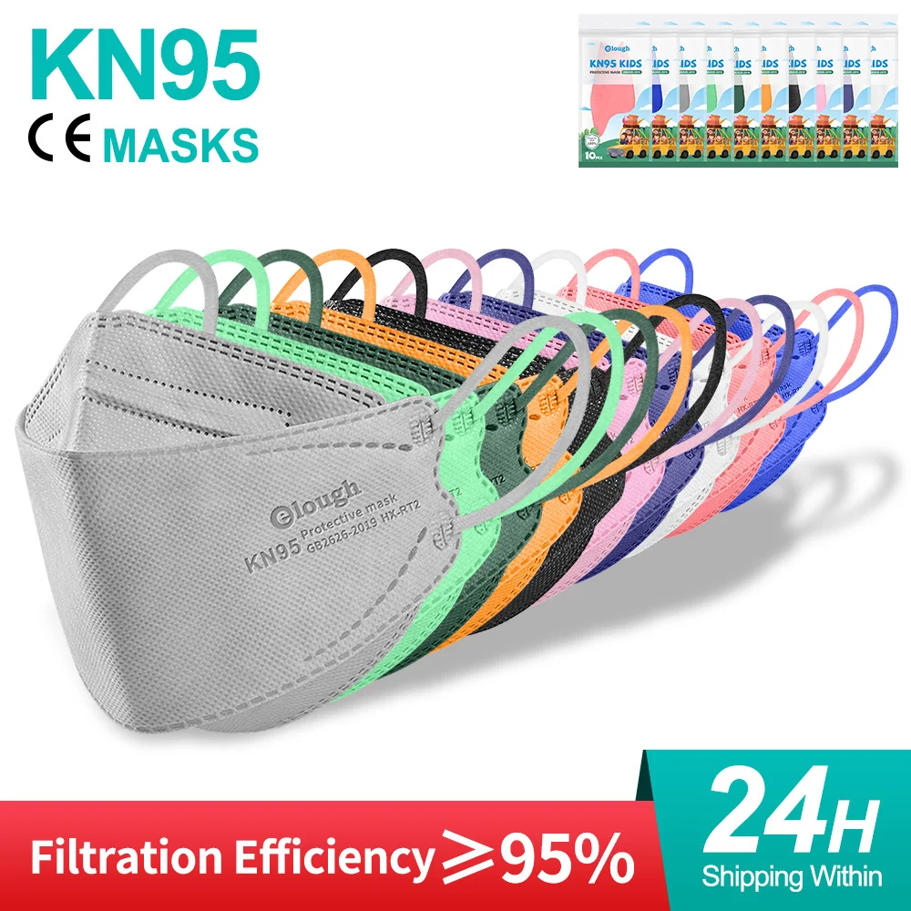 Mascarillas FPP2 детей рыбы Форма Цвет FFP2mask детская маска для лица KN95 Mascarilla Infantil 4 слойная