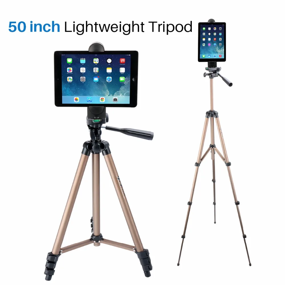Ulanzi легкий штатив с зажимом для телефона и планшета адаптер для iPad/iPad Mini/iPad Air большинство планшетов 5-12 дюймов Размер - Цвет: Tripod W Tablet Clip