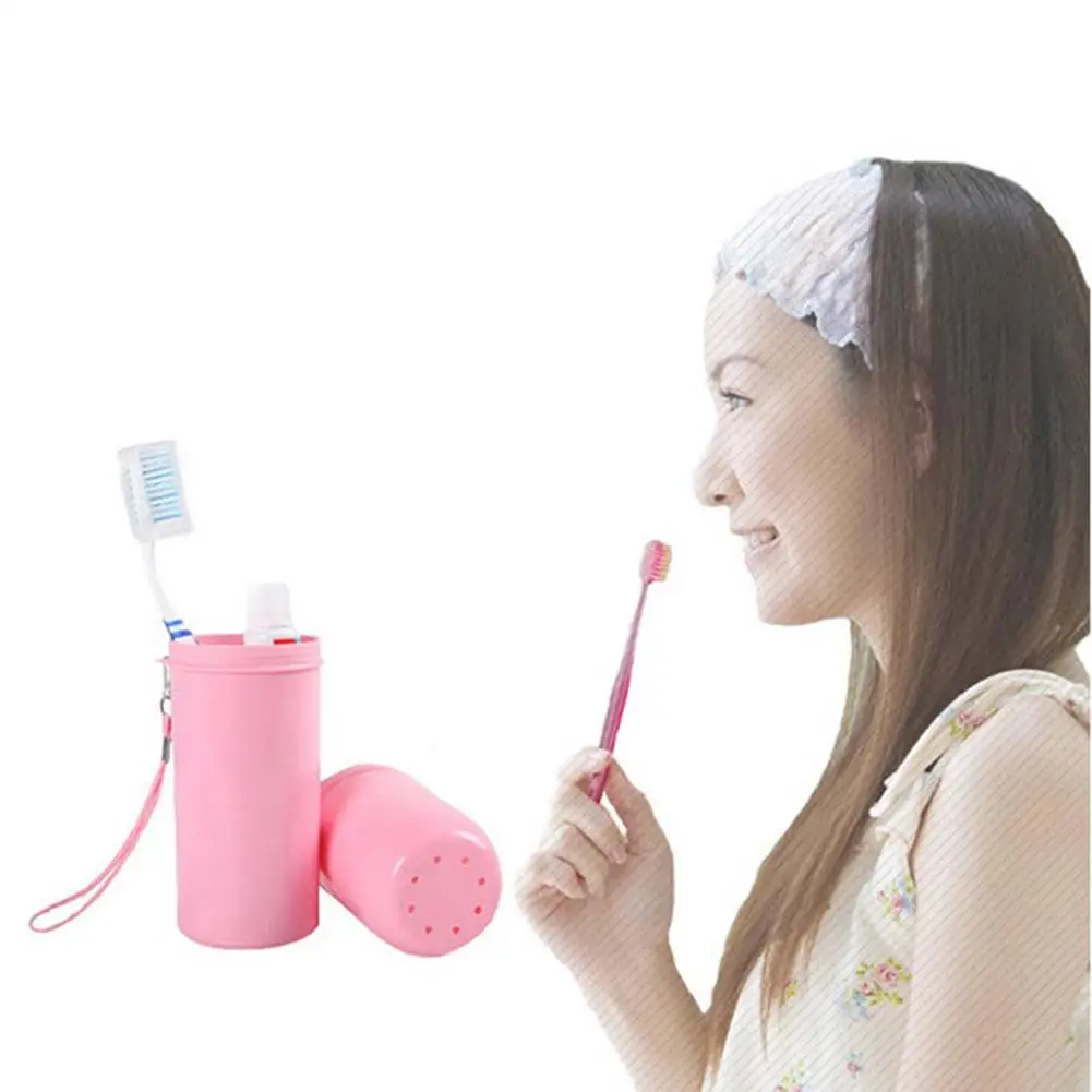 

Portable Toothbrush Holder Case Covered Hiking Camping Storage Box Toothbrush Cover Travel Camping Bathroom Cup Box Organizer