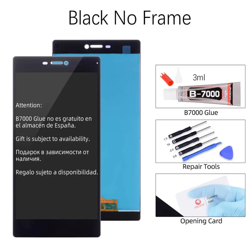 No Frame Black Дисплей для HUAWEI P8 GRA L09 gra-l09 gra-ul10 LCD в сборе с тачскрином на рамке 5.2'' черный белый золото - Цвет: No Frame Black