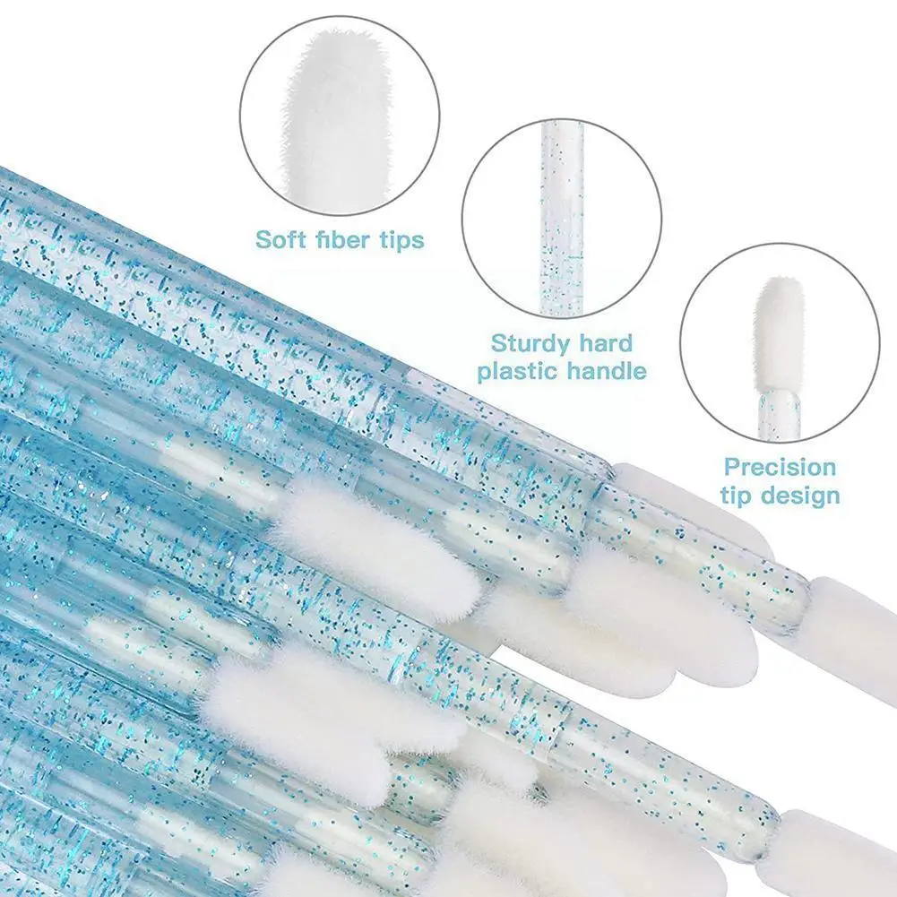 

50 Pcs Disposable Lip Brush Lipstick Lip Glossy Eyelash Makeups Wands Cleaner Extension Applicators Mascara Lash Tools Cosm Y2S0