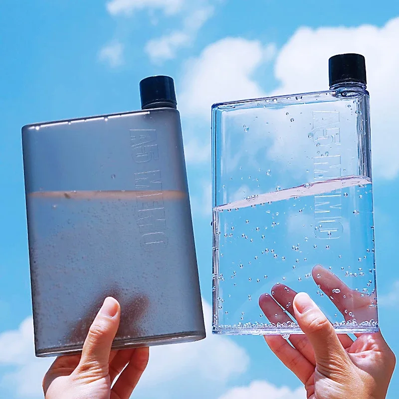 

Plastic Water Bottle Clear Water Soda Bottle Juice 420ml Bottled Water Brief Portable Travel Bicycle Juice Milk Drinking Bottle