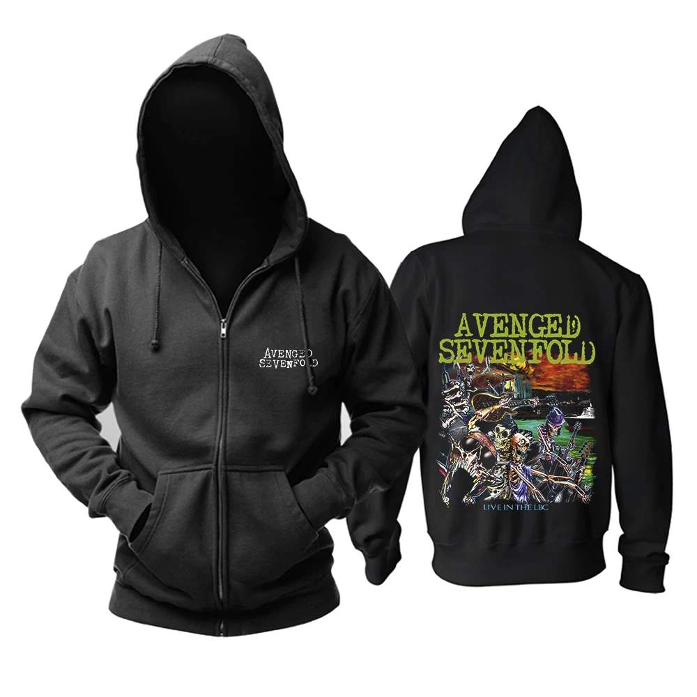 31 дизайн Harajuku череп Avenged Sevenfold A7X рок толстовки оболочка куртка панк тяжелый металл Толстовка молния флис sudadera