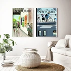 Постеры и принты на холсте журнала Нью-Йорк в стиле ретро, винтажная Скандинавская живопись, настенные картины, украшение для гостиной и дома
