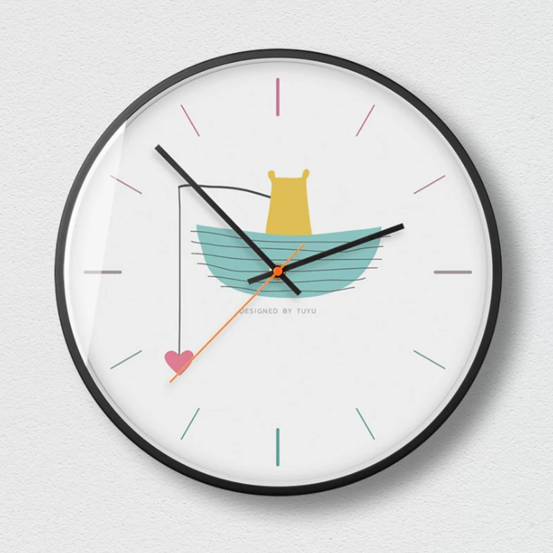 Милые домашние животные 3D настенные часы металлический бесшумный механизм