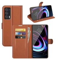 good pu leather phone case with cover type of moto edge 2021 stand wallet phone back cover with card slot of moto edge 2021