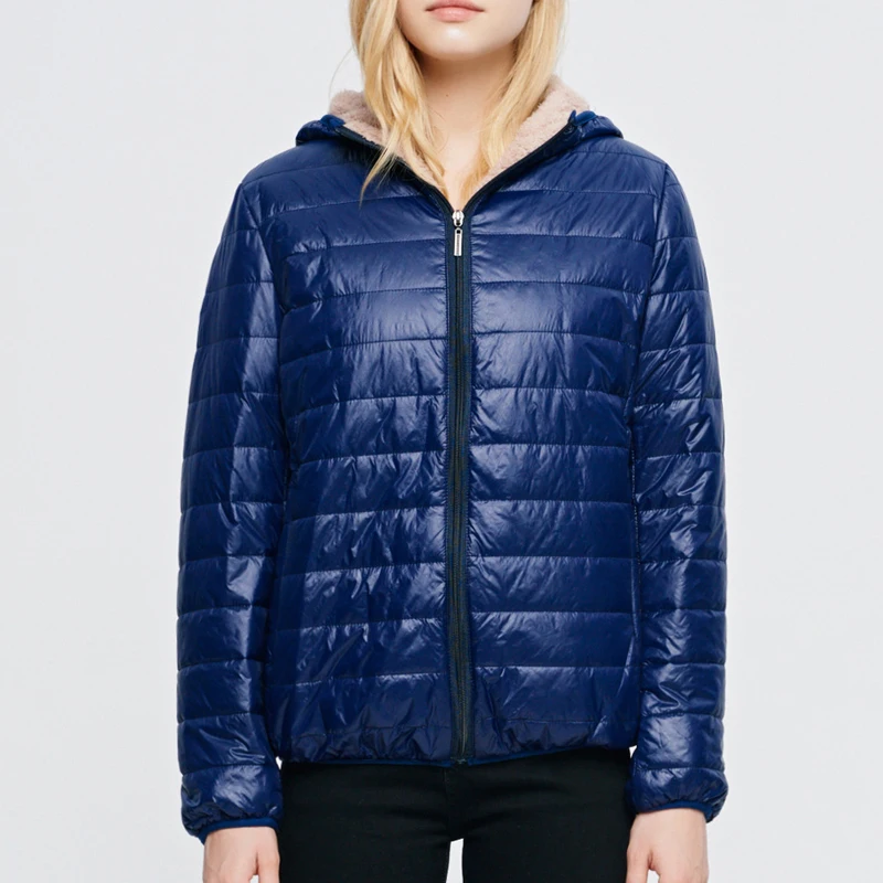 Short-Navy Женские зимние теплые пальто бархатная шерсть ягненка джемпер с капюшоном повседневные новые куртки с капюшоном уличная туристическая одежда спортивное пальто для женщин - Цвет: Short-Navy