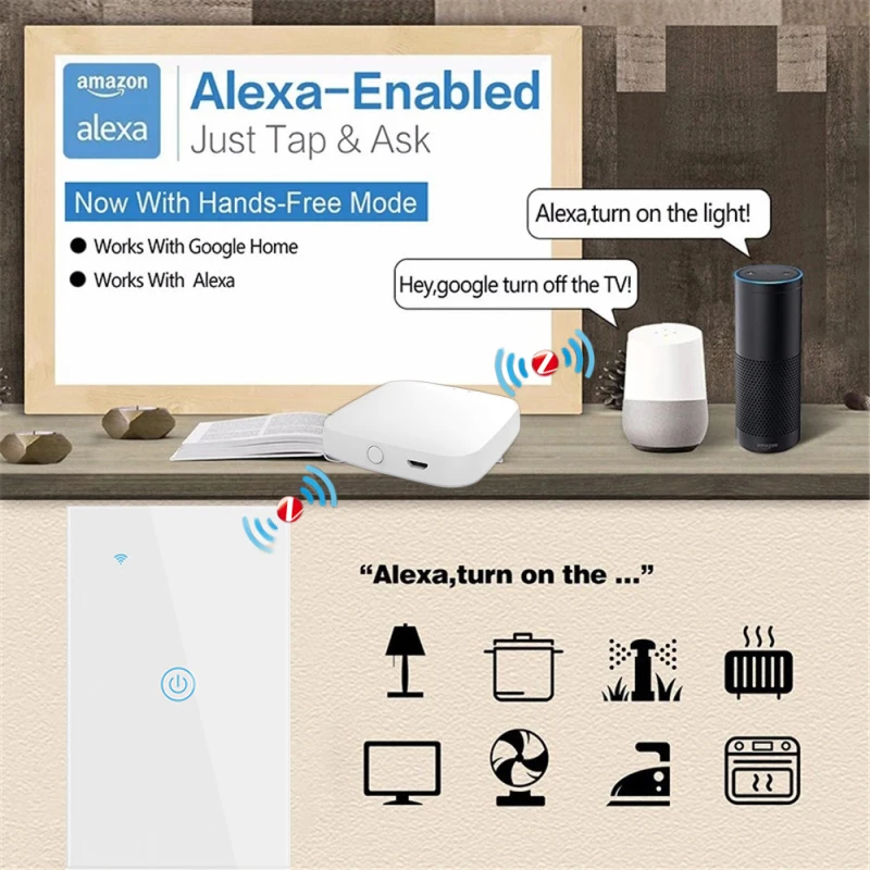 

1/2/3/4Gang Zigbee Smart Touch Switch Tuya Smart Life APP Control Home Wall Button For Alexa And Google Home Assistant