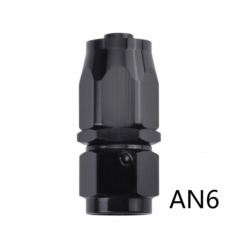 Алюминиевый прямой поворотный штуцер AN6 для топливного шланга адаптер 0 градусов