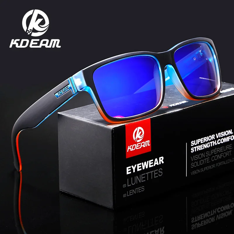 

KDEAM Square Polarized Sunglasses Men Sports Style Revamp Sun glasses