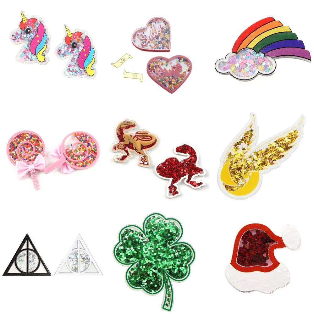 Радуга рождественские динозавры леденец зыбучий песок жидкий акрил сделай сам