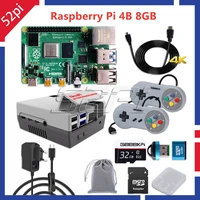 in stock raspberry pi 4 model b with 8gb ram 64bit quadcore 1 5ghz kit with nes4pi case 32gb card usb wired game controllers