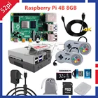 В наличии! Raspberry Pi 4 Модель B с оперативной памятью 8 Гб Оперативная память 64bit четырехъядерный 1,5 ГГц комплект с NES4Pi чехол 32 карта USB на 2 ГБ Проводные игровые контроллеры