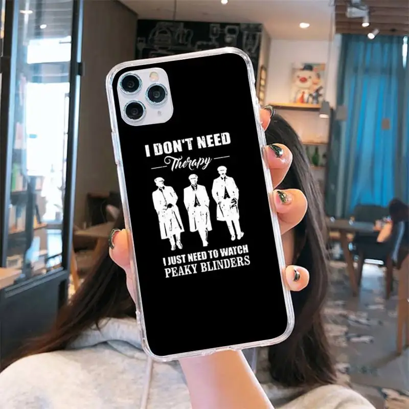 

British TV series Peaky blinder Phone Case Transparent for iPhone 6 7 8 11 12 s mini pro X XS XR MAX Plus
