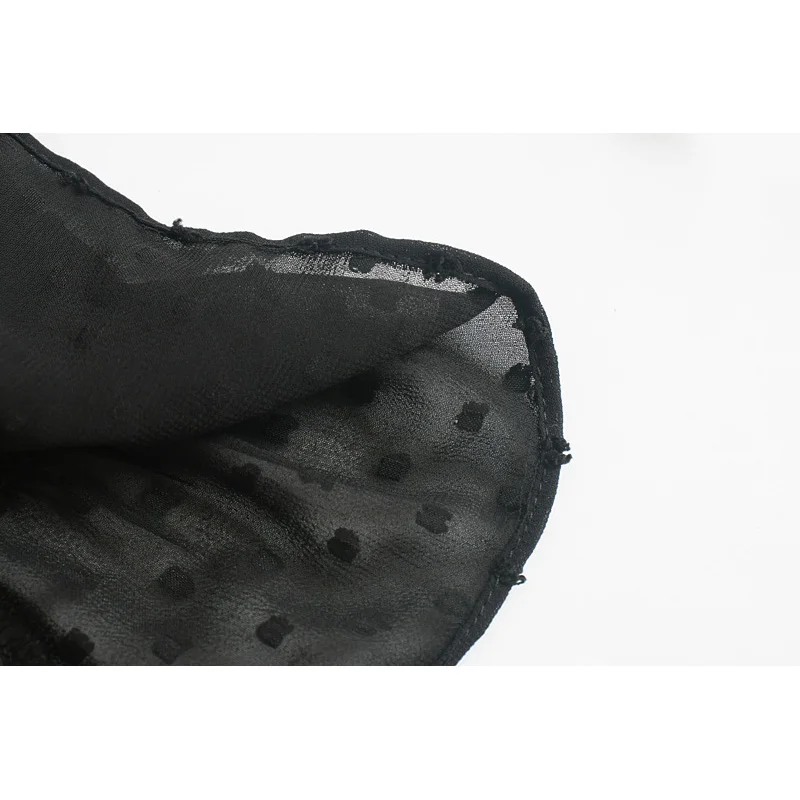 Модное женское платье Za 2019 винтажное элегантное с оборками в горошек мини