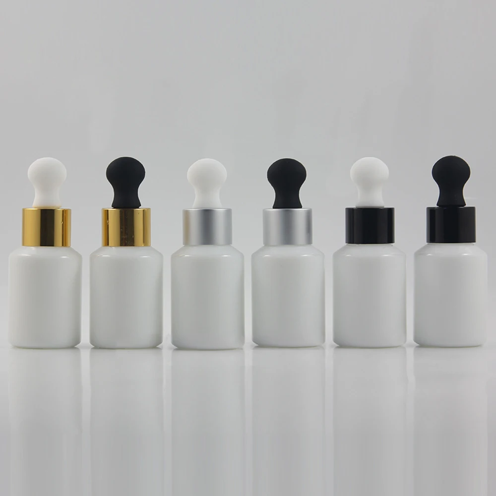 

Белая Нефритовая пустая бутылка для масла, 30 мл стеклянная бутылка с пипеткой