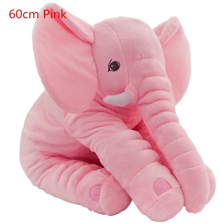 60cm pink 1 шт., 40/60 см, большая плюшевая игрушка-слон, детская подушка для сна, милый плюшевый слон, Детская Подарочная Рождественская кукла - Цвет: 60cm pink