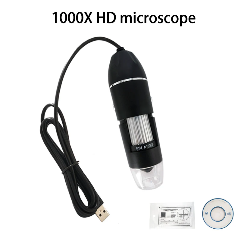 not stand 0-1000X USB микроскоп портативный цифровой микроскоп USB интерфейс Электронные Микроскопы с 8 светодиодами с кронштейном - Цвет: not stand