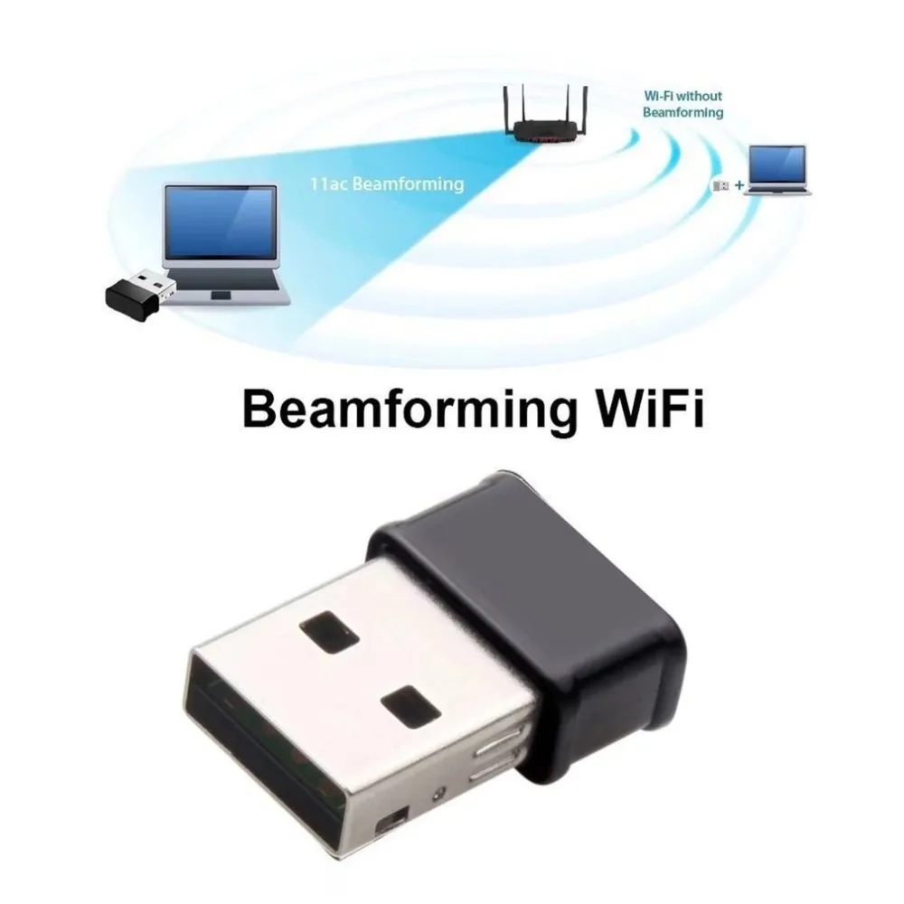 Мини USB Wi-Fi адаптер 802.11AC Dongle сетевая карта 1200 Мбит/с 2 4G и 5G двухдиапазонный