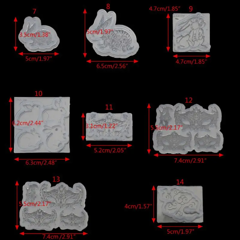 DIY Милая маска кролика облако подвеска силиконовая смола Форма Инструменты для