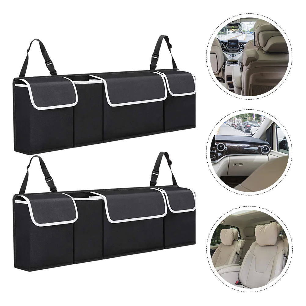 

2pcs Seat Hanging Pouch Car Storage Pouch Backseat Storage Bag Seat Hanging Bag