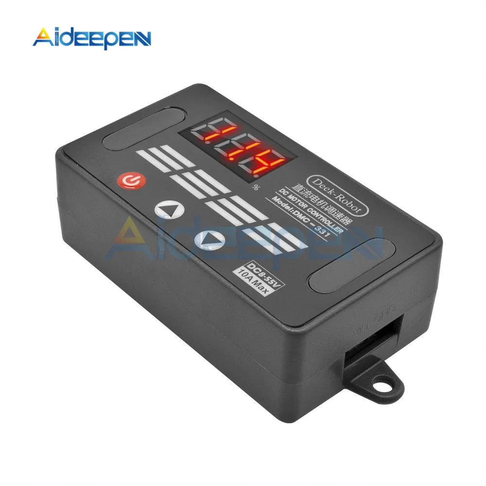 DMC-331 DC ШИМ-регулятор скорости двигателя контроллер 8V-55V 10A Mini LED Digital Switch 12V 24V 36V 48V |