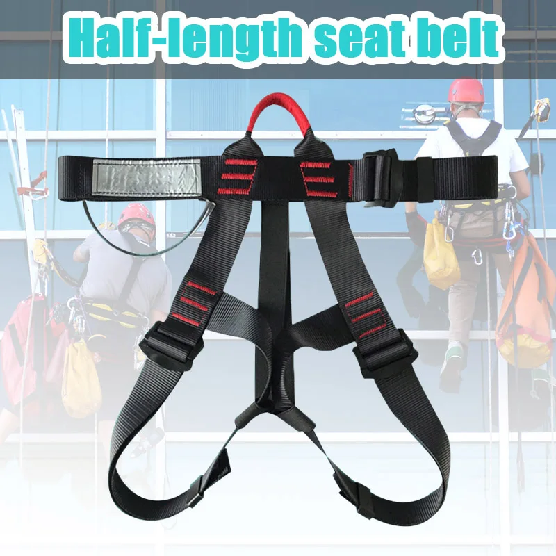 

Newest Anti-Fall Safety Belt Outdoor Rock Safety Climbing Rappelling Harness Seat Belt Protection Promotion