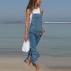 Женский джинсовый комбинезон с цветочным принтом, Свободный Повседневный Комбинезон большого размера 40 #, 2021