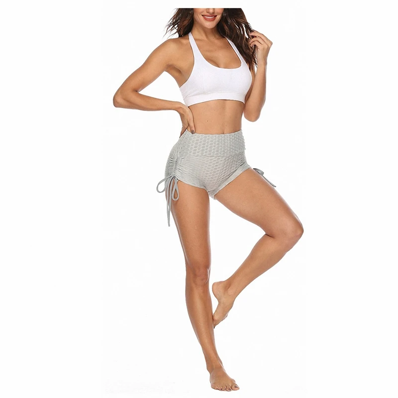 

Ladies Yoga Fitness Sports Shorts Running Cycling Sports Shorts Gray M Size