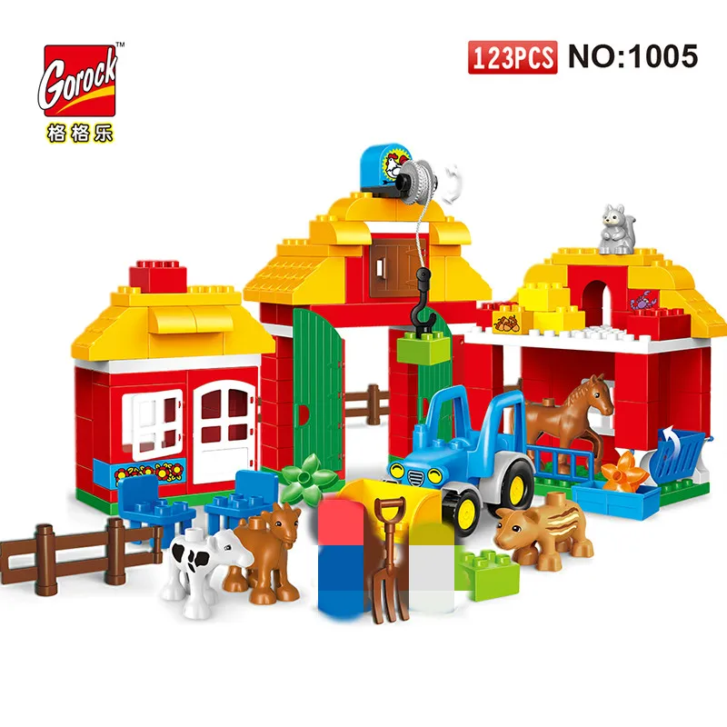 

GOROCK Big Blocks City Fire Firemen Building Blocks Det Kids DIY Bricks Toys Compatible All Brands Big block gifts