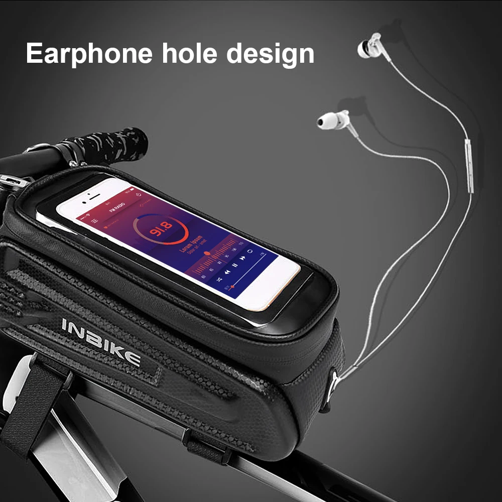 

Bicycle Top Tube Bag Touch Screen Bicycle Top Tube Bag EVA Hard Shell Bicycle Frame Bag Waterproof Bike Storage Bag Bicycle case