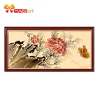 вышивка крестом наборы рукоделие, 11CT водорастворимый холст, 14CT, бабочка в китайском стиле и flower-NCMF137