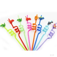 8pcsset funny dinosaur theme party tableware birthday party decoration kids adult drinking straw party supplies