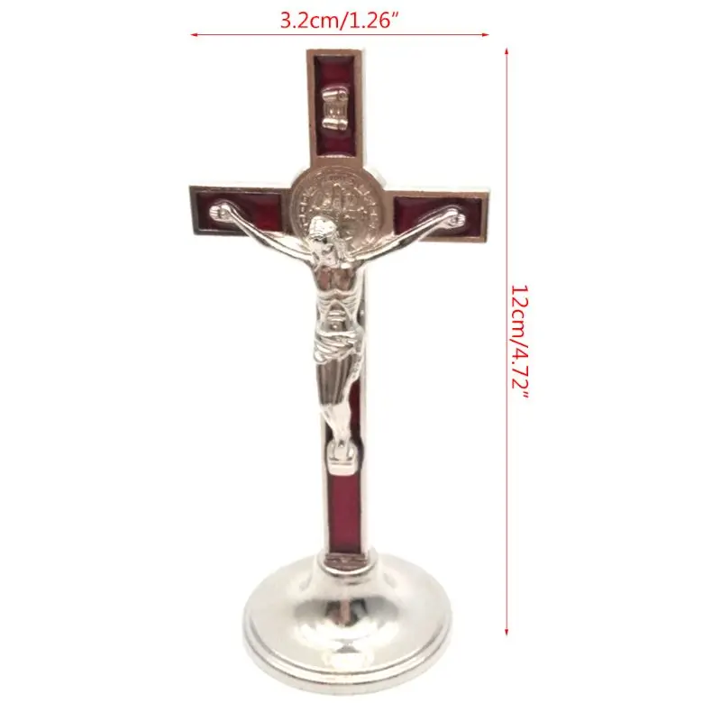 

Cross Crucifix Stand Christ Catholic Jesus Statue Figurine Religious Prayer Church Decoration Car Home Chapel Decor