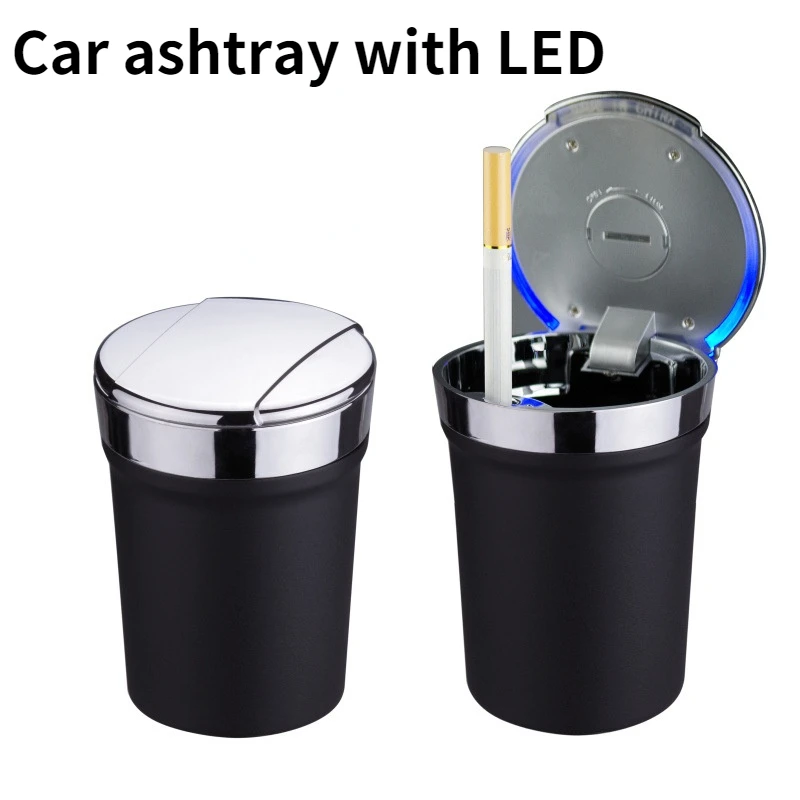

4S car gift custom ashtray creative with cover LED portable