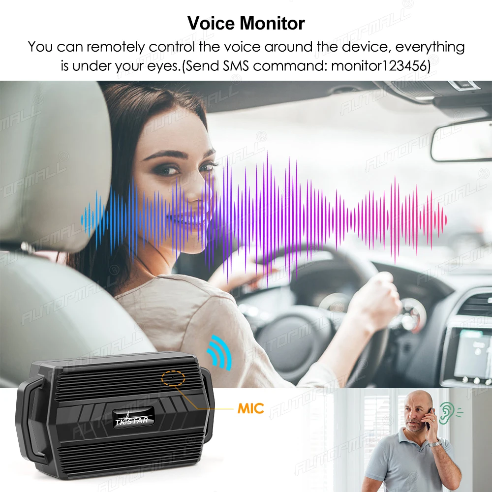 TKSTAR GPS трекер устройство слежения за автомобилем водонепроницаемый Магнит 3000 мАч