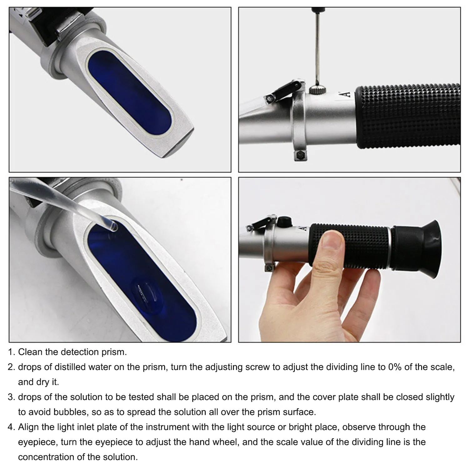 

Salinity Refractometer Handheld Seawater Hydrometers Optical Salinity Tester Portable ATC Refractometer