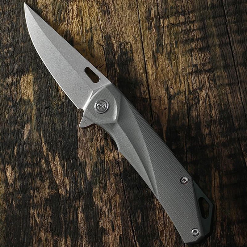 Grey G10 Stone Wash Походный тактический нож, оригинальная окаменелая рыба 828 D2, лезвие для промывки камня G10, ручка для охоты на открытом воздухе, хирургический подшипник, складной нож - Цвет: Grey G10 Stone Wash