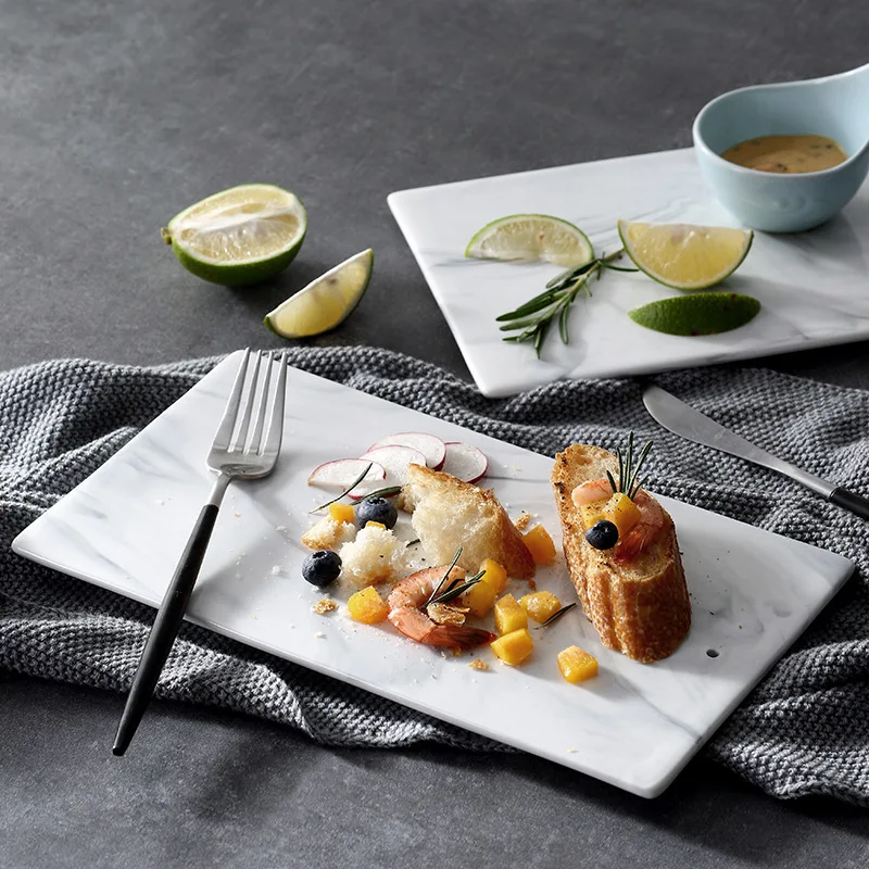 Мраморная текстура Северной Европы керамическая пластина западный ресторан