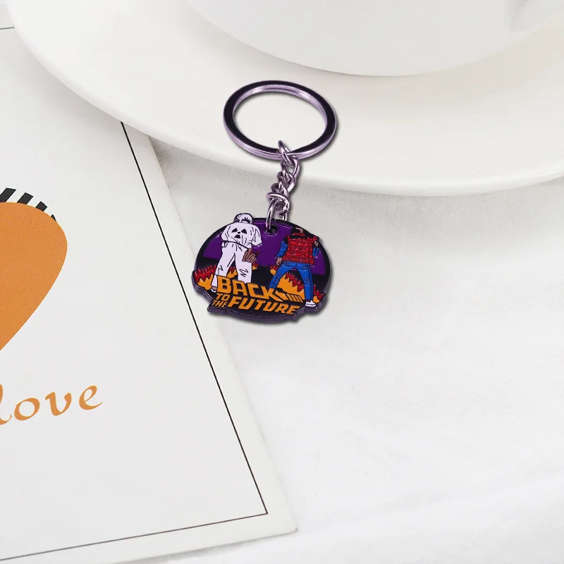 1980s классический пленка Back To The брелоки на будущее Doc И Марти брелок где мы