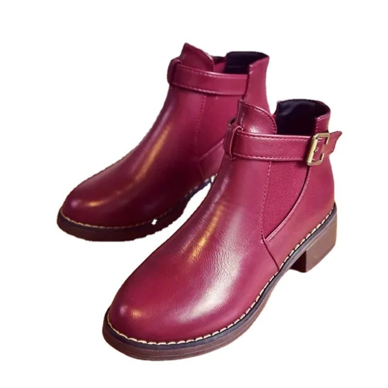 Новинка 2021 женские ботинки на массивном каблуке ботильоны со шнуровкой и Круглым